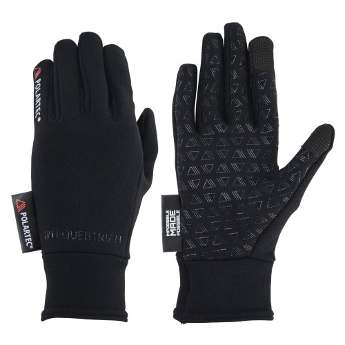 Hy Equestrian Polartec Glacial Riding and General Glove in Black in extra small