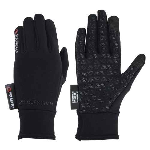 Hy Equestrian Polartec Glacial Riding and General Glove - Black - Child X Small