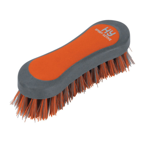 Hy Sport Active Face Brush-Terracotta Orange-12.3 x 4cm