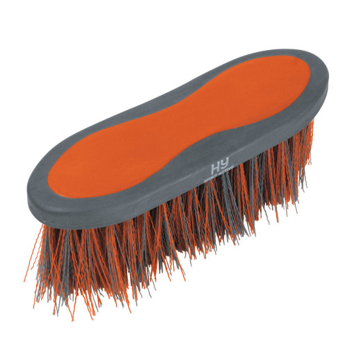 Hy Sport Active Groom Long Bristle Dandy Brush - Terracotta Orange - 20.5 x 6.2cm