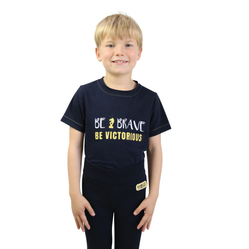 Be Brave T-Shirt by Little Knight - Navy/Yellow - 3-4 Years