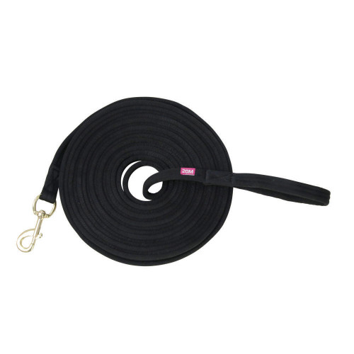 Hy Equestrian Lunge Line with Circle Size Markers - Black - One Size