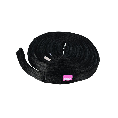 Hy Equestrian Lunge Line with Circle Size Markers - Black - One Size