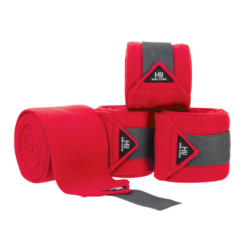 Hy Sport Active Luxury Bandages - Rosette Red - Cob/Full