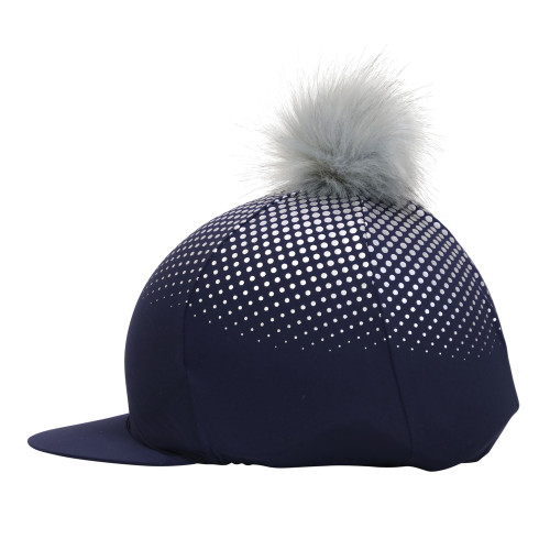 Hy Equestrian Glitter Explosion Hat Cover - Navy/Silver