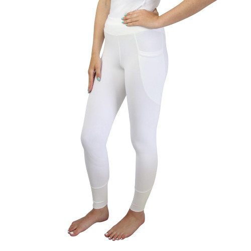 Hy Equestrian Selah Competition Riding Tights - White - 7-8 Years