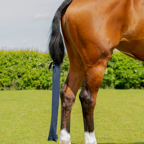 Hy Equestrian Lycra Flex Tail Bag - Navy - One Size