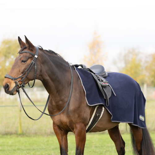 StormX Original Fleece Exercise Sheet - Navy/Grey - 4'6"