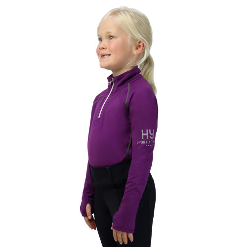 Hy Sport Active Young Rider Base Layer - Amethyst Purple - 5-6 Years