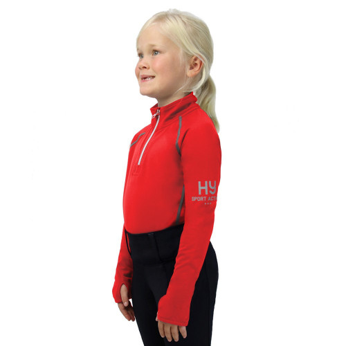 Hy Sport Active Young Rider Base Layer - Rosette Red - 5-6 Years