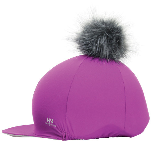 Hy Sport Active Hat Silk with Interchangeable Pom Pom - Amethyst Purple - One Size