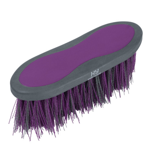 Hy Sport Active Long Bristle Dandy Brush - Amethyst Purple - 20.5 x 6.2cm