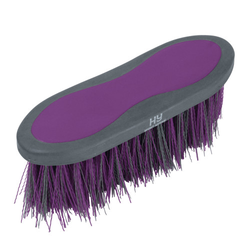 Hy Sport Active Long Bristle Dandy Brush - Amethyst Purple - 20.5 x 6.2cm