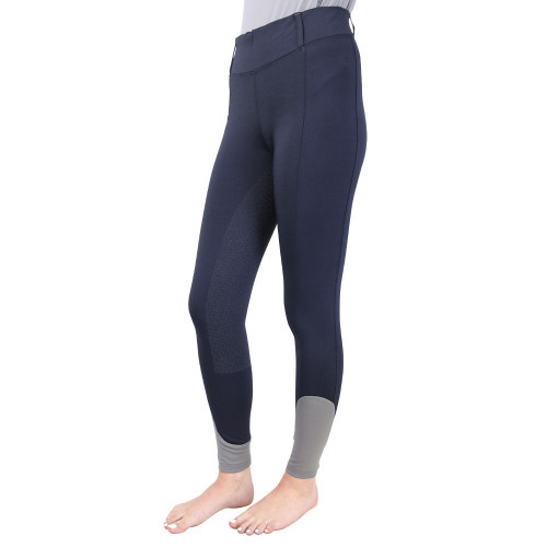 Hy Sport Active Riding Tights - Midnight Navy/Pencil Point Grey - X Small 