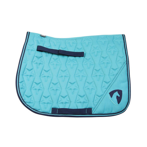 Hy Equestrian Belton Saddle Pad - Teal/Navy - Pony/Cob