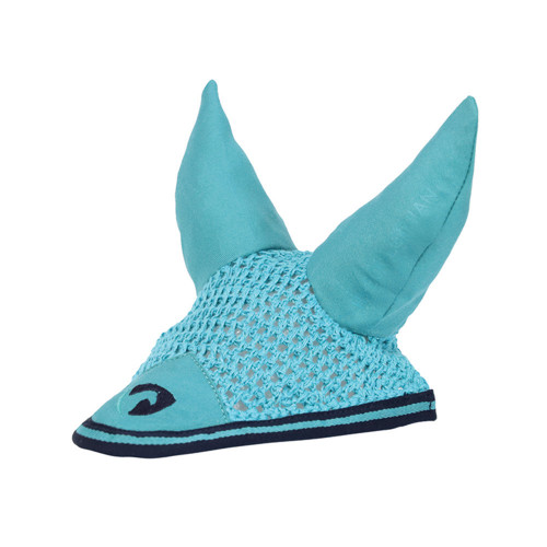 Hy Equestrian Belton Fly Veil - Teal/Navy - Small Pony