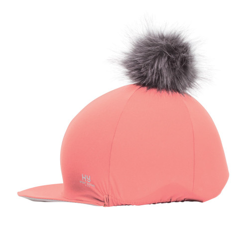 Hy Sport Active Hat Silk with Interchangeable Pom Pom - Coral Rose - One Size