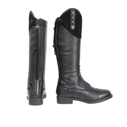 Hy Equestrian Soriso Children's Riding Boots -  Black/Silver - Child 10