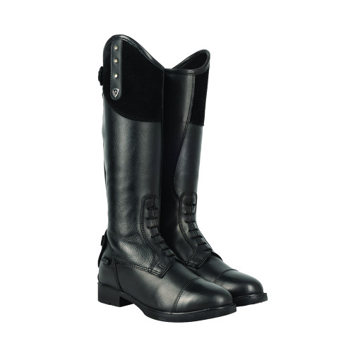 Hy Equestrian Soriso Children's Riding Boots -  Black/Silver - Child 10