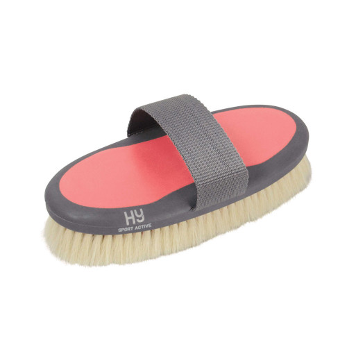 Hy Sport Active Goat Hair Body Brush - Coral Rose - 20 x 9.5cm