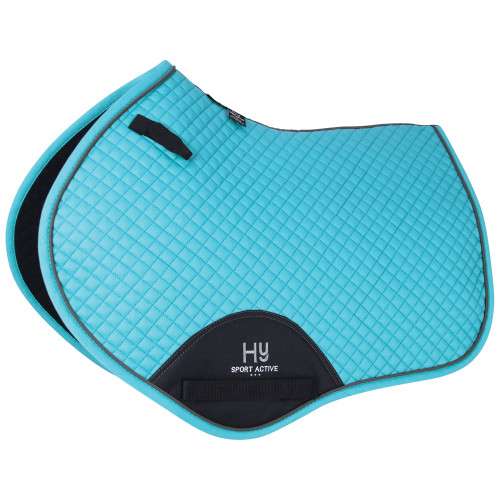 Hy Sport Active Close Contact Saddle Pad - Sky Blue - Full