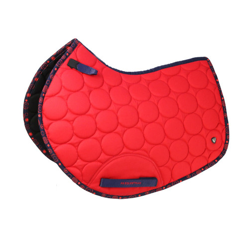 Hy Equestrian DynaMizs Ecliptic Close Contact Saddle Pad - Red/Navy - Small Pony