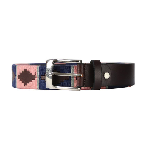 Hy Equestrian Synergy Polo Belt - Navy/Rose - Small/Medium