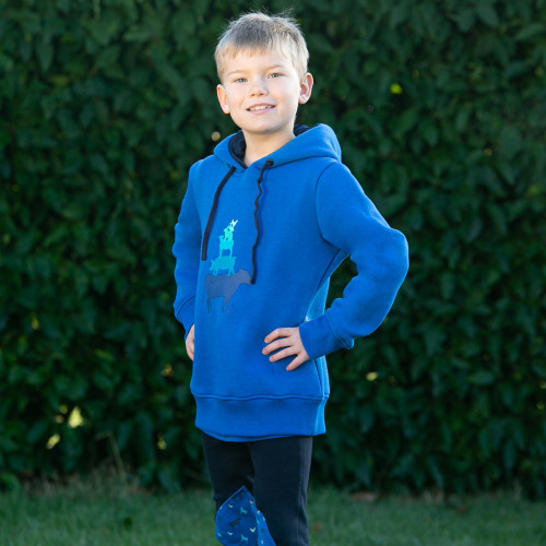 Farm Collection Hoodie by Little Knight - Cobalt Blue - 3-4 Years
