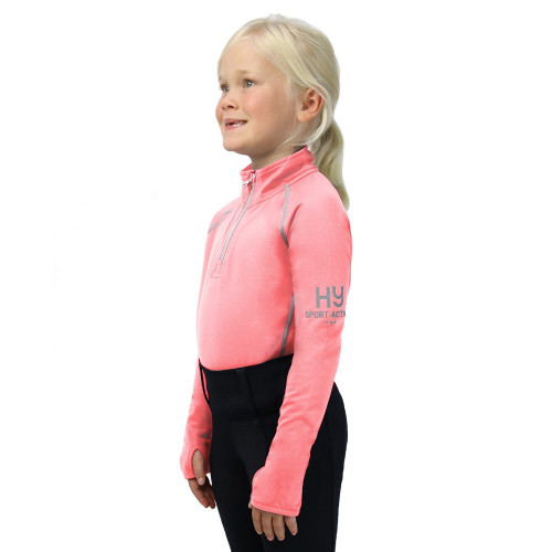 Hy Sport Active Young Rider Base Layer - Coral Rose - 5-6 Years