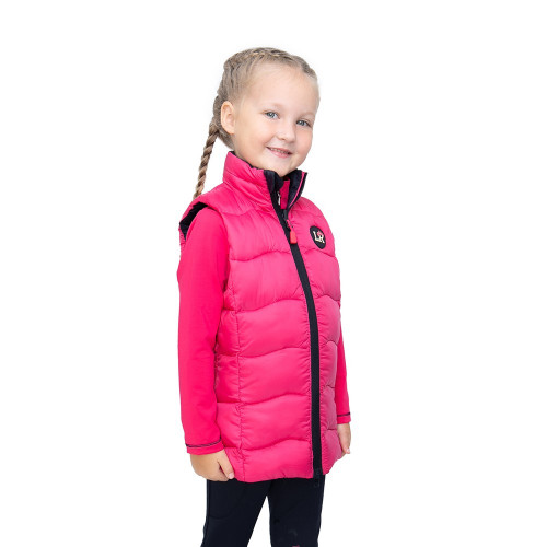 Analise Reversible Padded Gilet by Little Rider - Navy/Pink - 3-4 Years