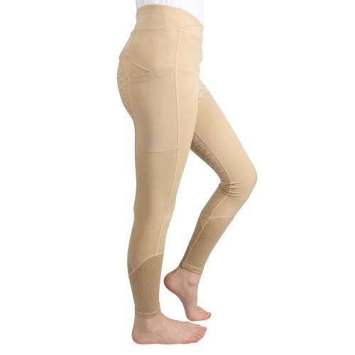 Hy Equestrian Fordwich Riding Tights - Beige - 7-8 Years