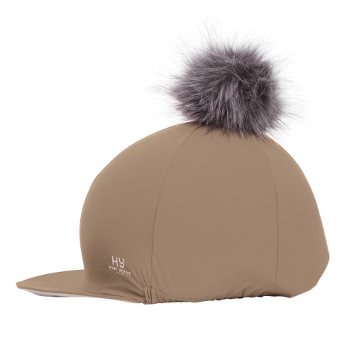 Hy Sport Active Hat Silk with Interchangeable Pom Pom - Desert Sand - One Size