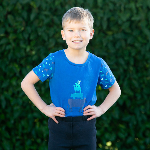 Farm Collection T-Shirt by Little Knight - Cobalt Blue - 11-12 Years