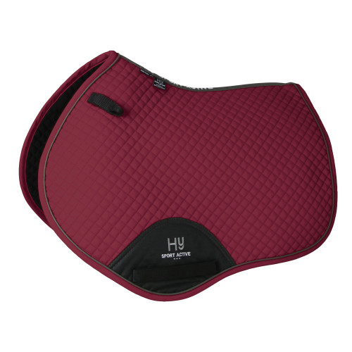 Hy Sport Active Close Contact Saddle Pad - Vivid Merlot - Full