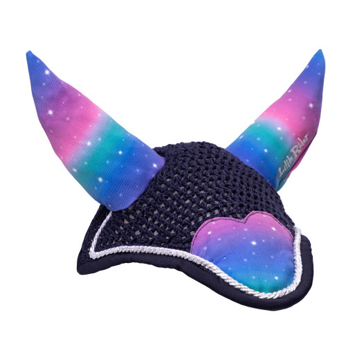 Dazzling Night Fly Veil by Little Rider - Navy/Prismatic - Small Pony