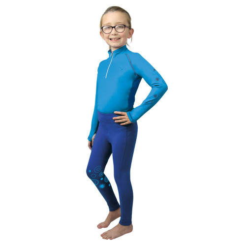 Hy Equestrian DynaMizs Ecliptic Baselayer - Cobalt/Ocean - 7-8 Years