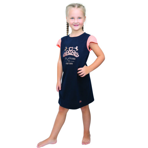 The Princess and the Pony Nighty by Little Rider - Navy/Peach - 3-4 Years