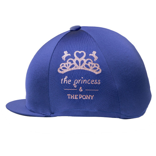 The Princess and the Pony Hat Cover by Little Rider - Navy/Peach - One Size
