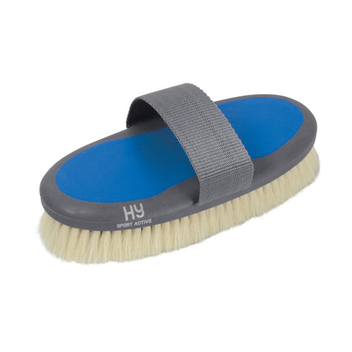 Hy Sport Active Goat Hair Body Brush - Jewel Blue - 20 x 9.5cm