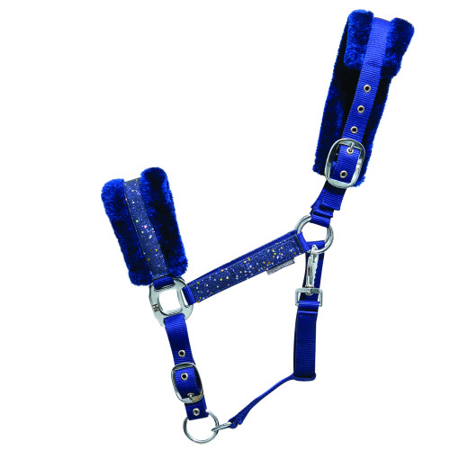 Hy Equestrian Dazzle Head Collar - Twilight Navy - Full