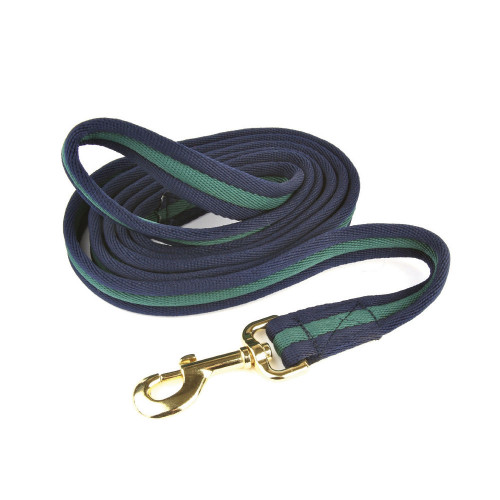 Hy Soft Webbing Lead Rein without Chain - Navy/Green