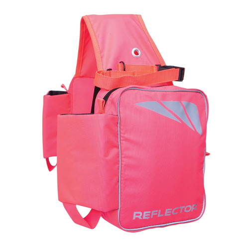 Reflector Saddle Pannier by Hy Equestrian - Pink - One Size
