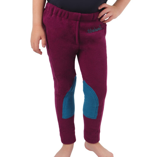 Hy Equestrian Thelwell Collection Pony Friends Fleece Tots Jodhpurs - Imperial Purple/Pacific Blue - 3-4 Years