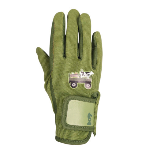 Farm Collection Riding Gloves by Little Knight - Olive Green - Child Small