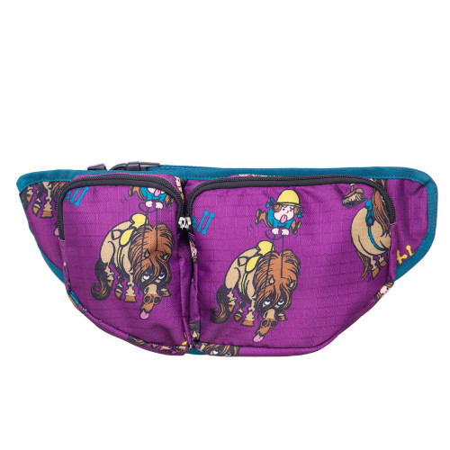 Hy Equestrian Thelwell Collection Pony Friends Bum Bag - Imperial Purple/Pacific Blue - One Size