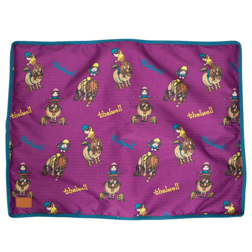 Benji & Flo Thelwell Collection Pony Friends Dog Bed - Imperial Purple/Pacific Blue - 60 x 80cm