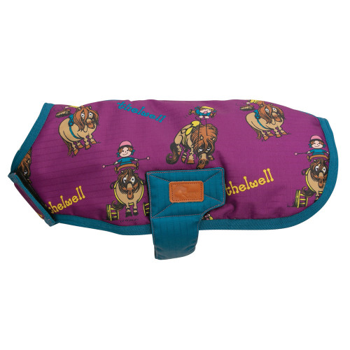 Benji & Flo Thelwell Collection Pony Friends Dog Coat - Imperial Purple/Pacific Blue - XXXS