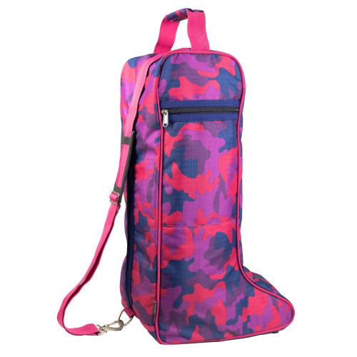 Hy Equestrian DynaForce Boot Bag - Raspberry/Navy - One Size