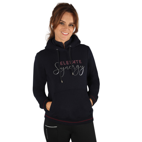 Hy Equestrian Synergy Elevate Hoodie - Navy/Fig - XX Small