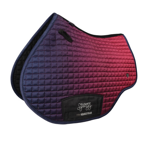 Hy Equestrian Synergy Elevate Saddle Pad - Navy/Fig - Cob/Full
